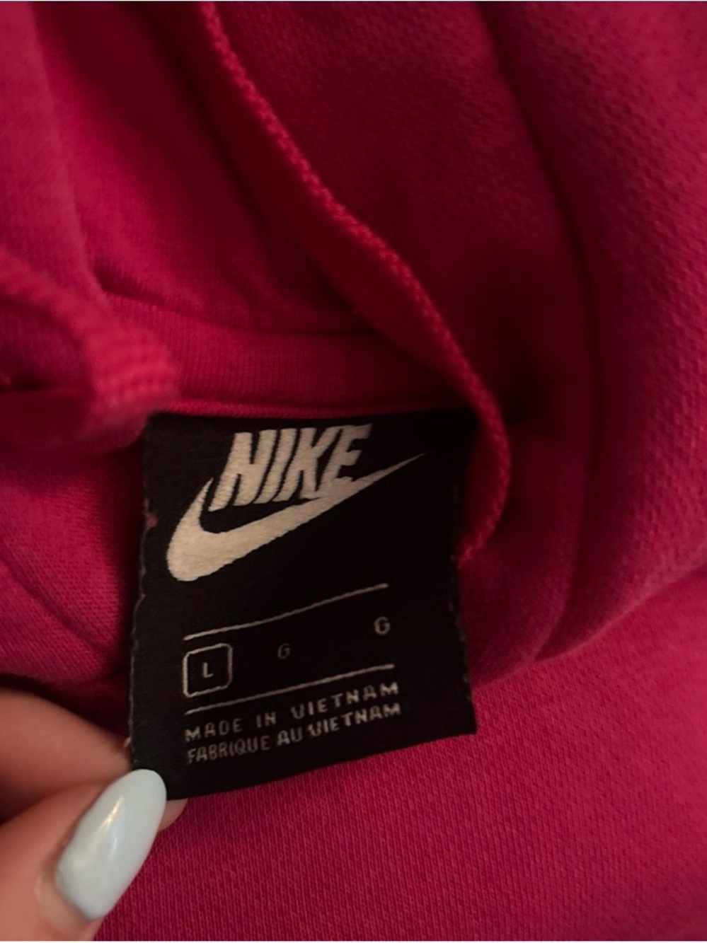 Nike Women's Bright Fuchsia Hooded Sweatshirt - Picture 3 of 3